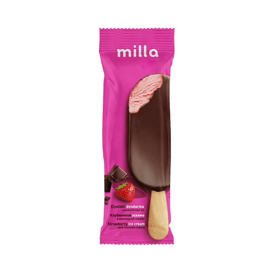 Çubuqda çiyələkli-şokoladlı 100-125ml