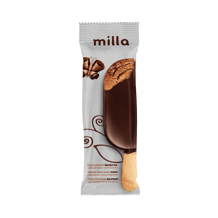 Çubuqda üçqat şokoladlı 100-125ml