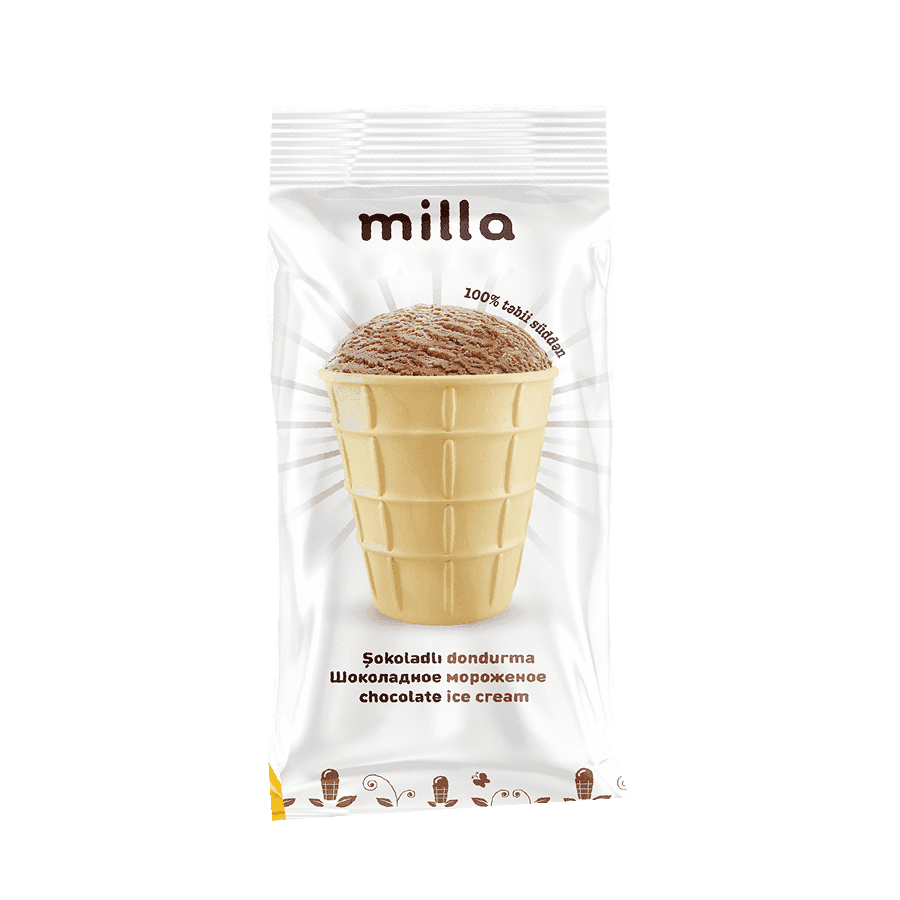 Stəkanda plombir vanilli və şokolad 70ml